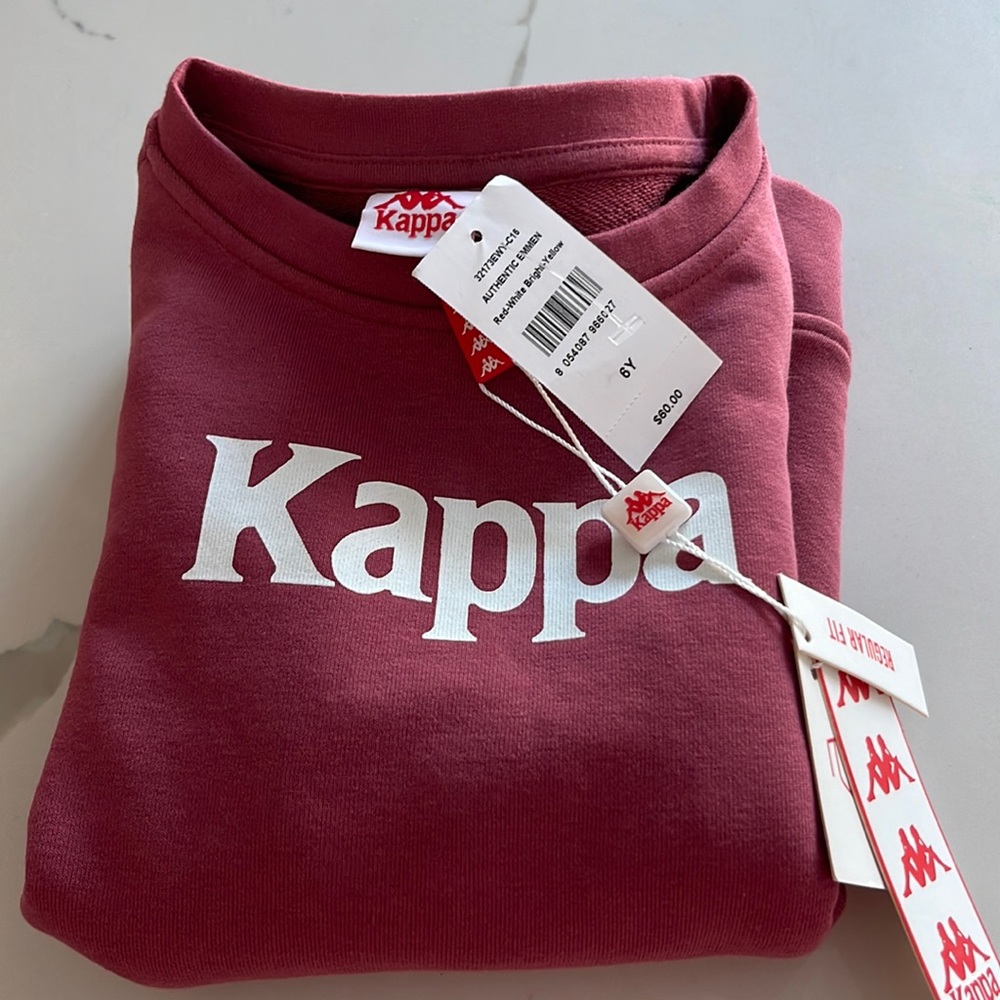 NWT Kappa 6Y maroon sweatshirt